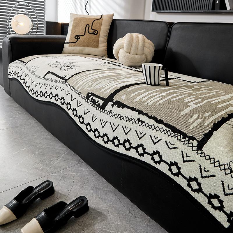 

Special-Shaped Sofa Cushion Fixed New Four-Season Universal Sofa Seat Cushion Light Luxury Irregular Sofa Cover Towel 90*70cm