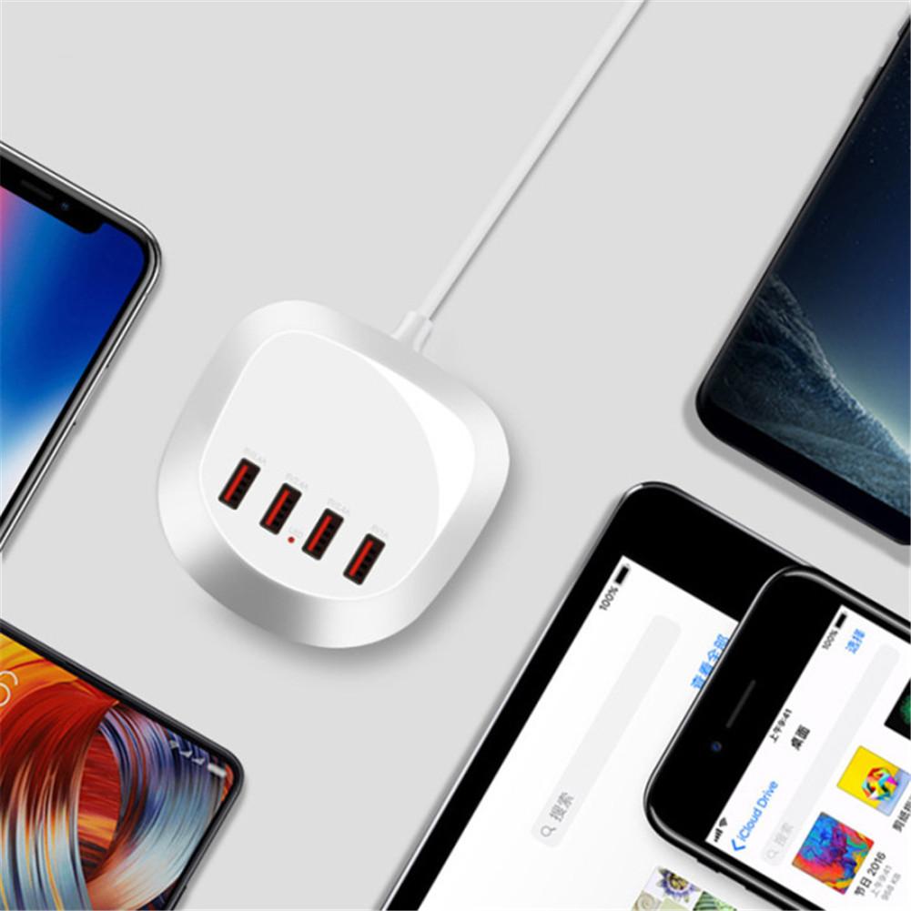 

4 USB Ports Extension Socket Power Strip Adapter Charger Outdoor Travel Charging for Smartphone Tablet UK Plug #1