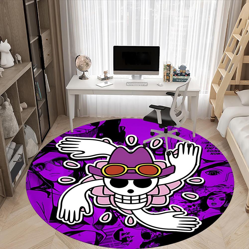 1pc One Piece Skull Office Round Area Rug, Under Office Chairs Bedroom Living Room Home Decor  a1022161