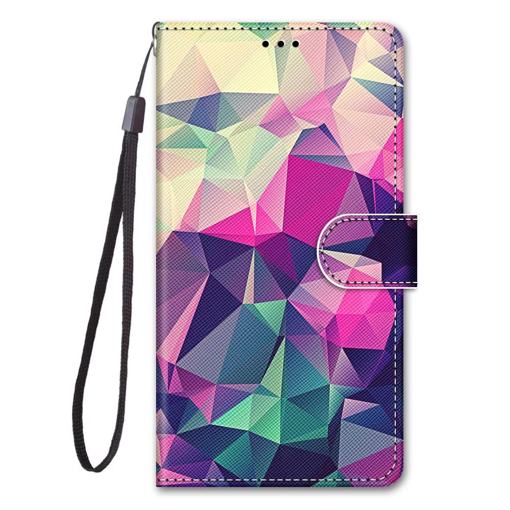 Leather Flip Phone Case For Xiaomi Redmi Note 7 8 Pro 8T 9 Pro 9S Lion Cat Flower Butterfly Painted Wallet Card Holder Cover