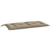 VidaXL Coussin de Banc de Jardin, Revêtement de Banc avec Cordes, Coussin d'Extérieur Imperméable Terrasse, Taupe 110x50x7 361819