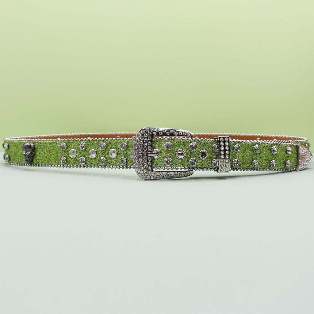 Punk Style Men's & Unisex Denim Belt - Trendy High-End Leather European American Style