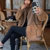 Suede and fur integrated coat women's winter new thickened short lamb splicing coat locomotive jacket cotton clothes