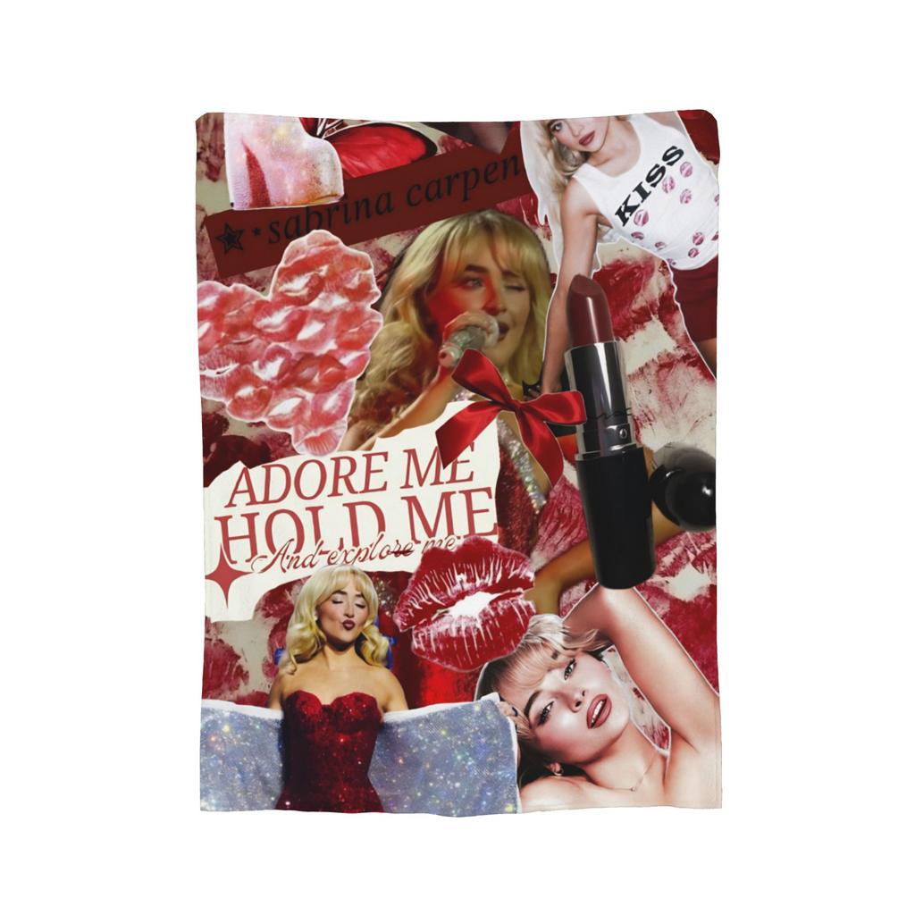Sabrina Carpenter Blankets Fleece Autumn/Winter   Multifunction Lightweight Thin Throw Blanket for Bed Outdoor Bedspreads