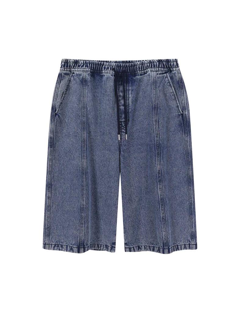 BUCKAROO Knee-Length Cut-Out Full-Band Denim Shorts Light Indigo