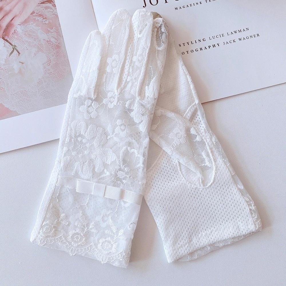 Anti-skid Anti Ultraviolet Gloves Lace Ice Silk Lace Gloves  Outdoor Activities