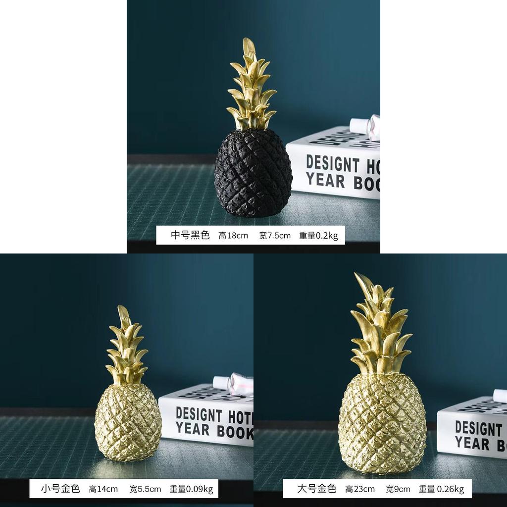 Modern Scandinavian Resin Pineapple Decor For Living Room Cabinet Display