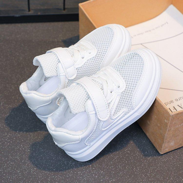 June 1st Children's Day Sports Little White Shoes Girls' Performance Shoes 2025 New 3-12 Year Old Breathable Mesh Boys' Shoes