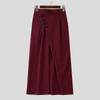 INCERUN Men High Waist Back Elastic Traditional Knot Casual Long Trousers Pants