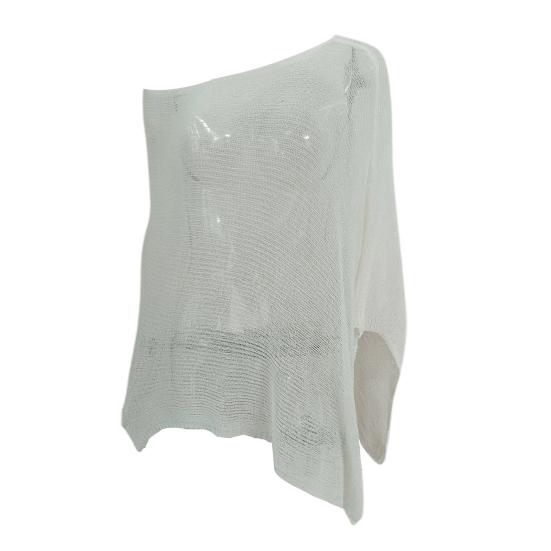 Women Cloak Shawl Mesh Wrap with Pullover Sweater Travel Wrap-around Hem Lightweight Summer Clothing