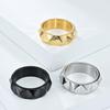 8mm Stainless Steel Spike Ring for Men Punk Rock Jewelry Self-defense Broken Window Ring