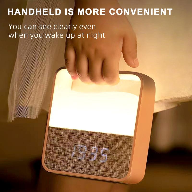 Remote Control Rechargeable Alarm Clock Night Light Business Gift Children Sleeping Lamp Bedroom Office Night Light Sleeping Aid