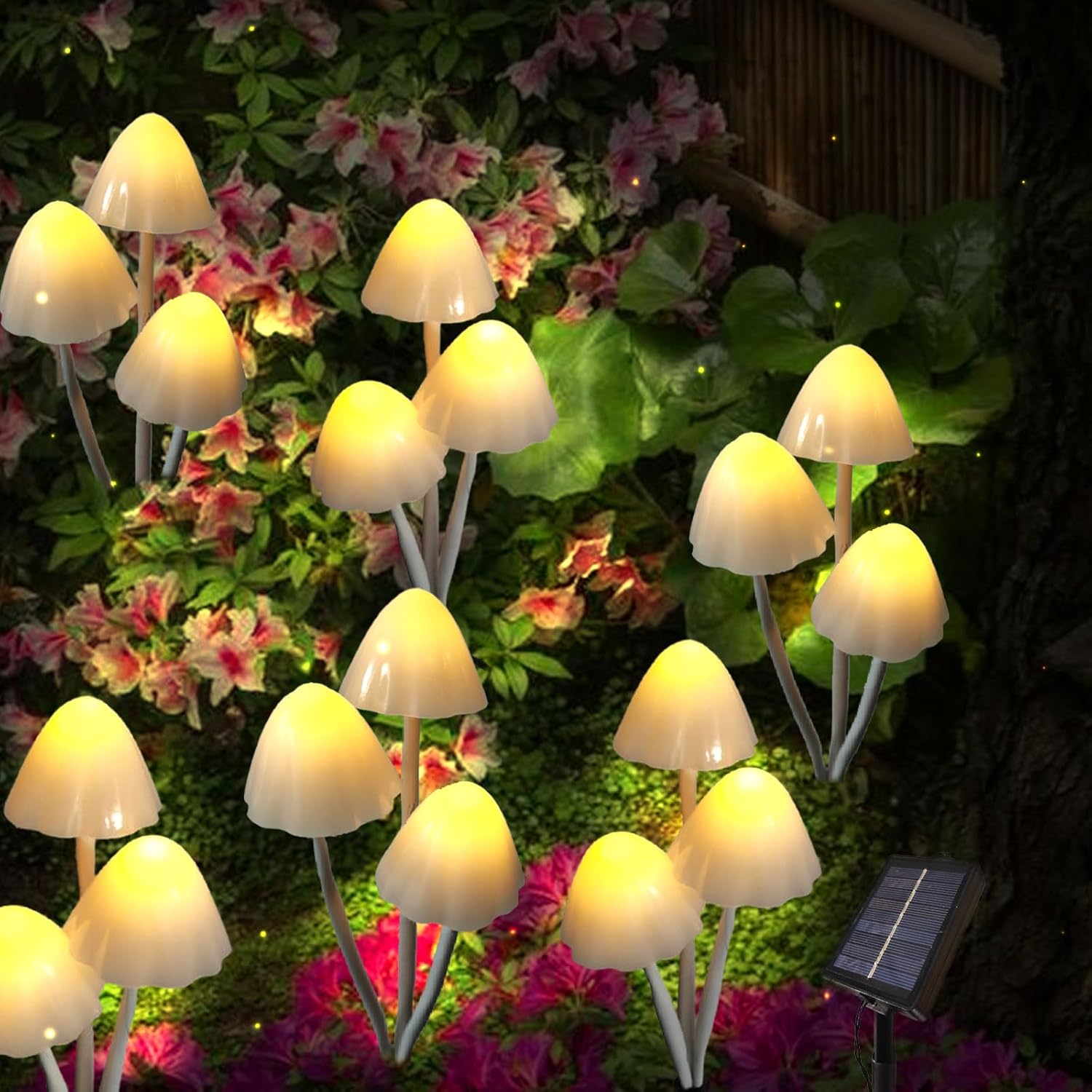 

Solar Garden Light Solar Powered Mushroom String Light Waterproof Lamp for Outdoor Pathway Garden Lawn Flowerbed Christmas Decor 3.5m 10 mushrooms
