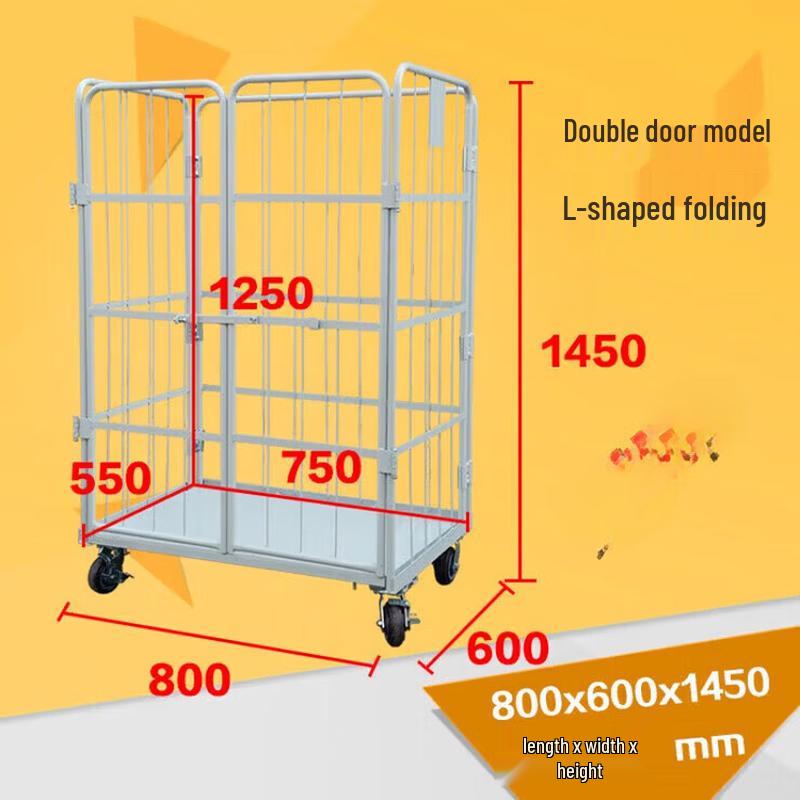 Foldable Steel Logistics Storage Cage Cart