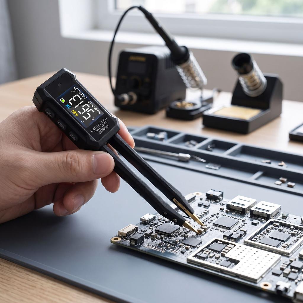 Digital   Twee   Replacement Smart   Met  with   Display for SMD Components Diodes and Continuity Testing