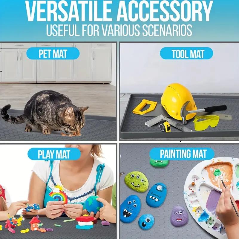 Tapis de sous-évier Tapis d'armoire de cuisine Tapis d'évier en silicone Tapis d'armoire de cuisine et de salle de bain et Tapis de protection contre les gouttes Accessoires de cuisine