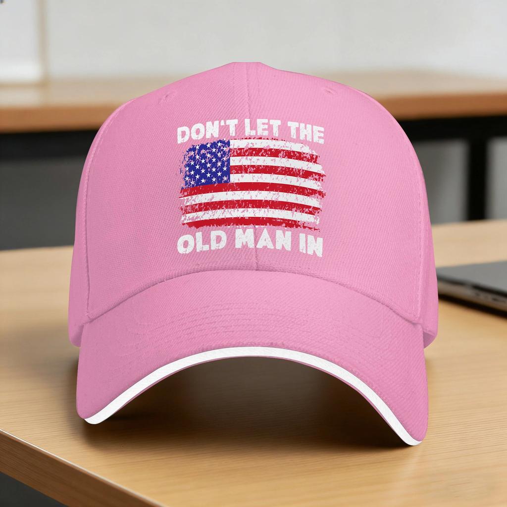 Dont let The Old Unisex in Vintage American Flag Casual Baseball Cap Hats Summer Women Unisex Baseball Caps