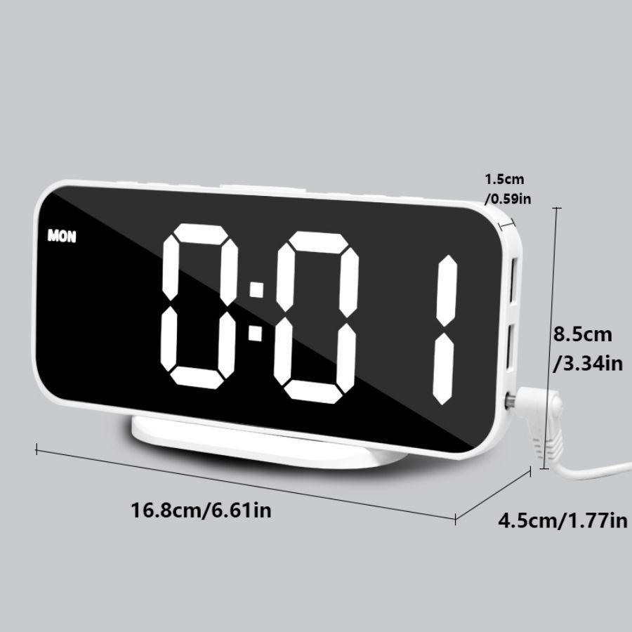 Светодиодный электронный будильник студенческое общежитие светящийся большой экран часы домашние прикроватные интеллектуальные цифровые часы белый