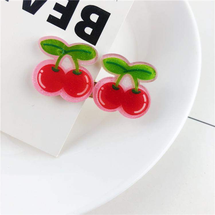 Charming Fruit Hair Clips: Cute Bangs Accessories and Trendy Acrylic Side Clips
