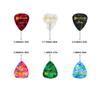 PICKPAL Bakelite Guitar Pick Holder with Leather Clip and Six Picks - Acoustic Instrument Accessory