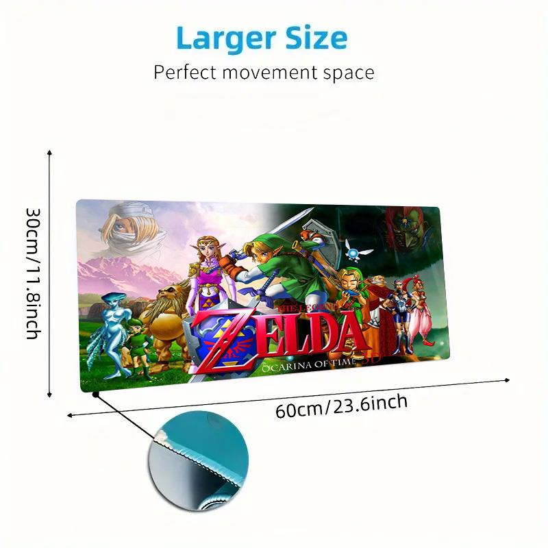 Game Legend of Zelda Color Mouse Pad Large Gaming Table Cushion Non-slip Laptop Tablet Big Mousepad XXL Mat Mini PC Playmat With Lock edge
