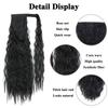 MISS WIG Synthetic Long Curly Fluffy Clip In Hair Extension Wrap Around Ponytail Heat Resistant Natural Wig For Women Daily Wear