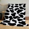 1PC cow printOutdoor Flannel Blanket - Soft Plush Decor for Picnics, camping, Bedroom, Playroom, Office, or Lunch Break 1364A