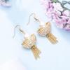 Korean Cute 3D Yuanbao Faux Pearl Earrings: Zinc Alloy, Retro Design