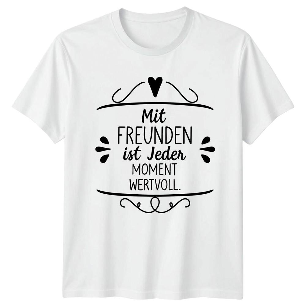 Mit Freunden Ist Jeder MoUnisext Unisexs TShirt GerUnisex Quotes Friendship Birthday S