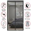 Filet de rideau de porte magnétique, rideau en maille, aimant de porte Velcro Vorhang d'été anti-moustiques, filet de porte anti-insectes, Installation Simple