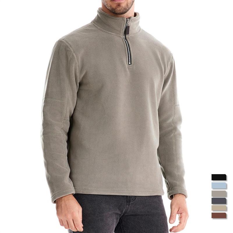 Men’s Stand Collar Half Zip Fleece Pullover