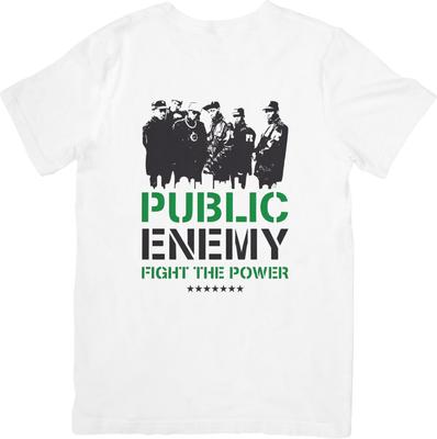 Public Enemy Music Fit for Men  Women Quality Cotton T-Shirt White.