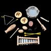 9 Pcs Children Percussion Musical Toy Orff Percussion Natural Wooden Percussion Instruments Musical Toy for Boys Girls