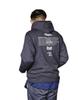 GORDON MILLER Men's Sponsor Print Hoodie, 12.7 Oz., Charcoal Gray, Size L, 1745184