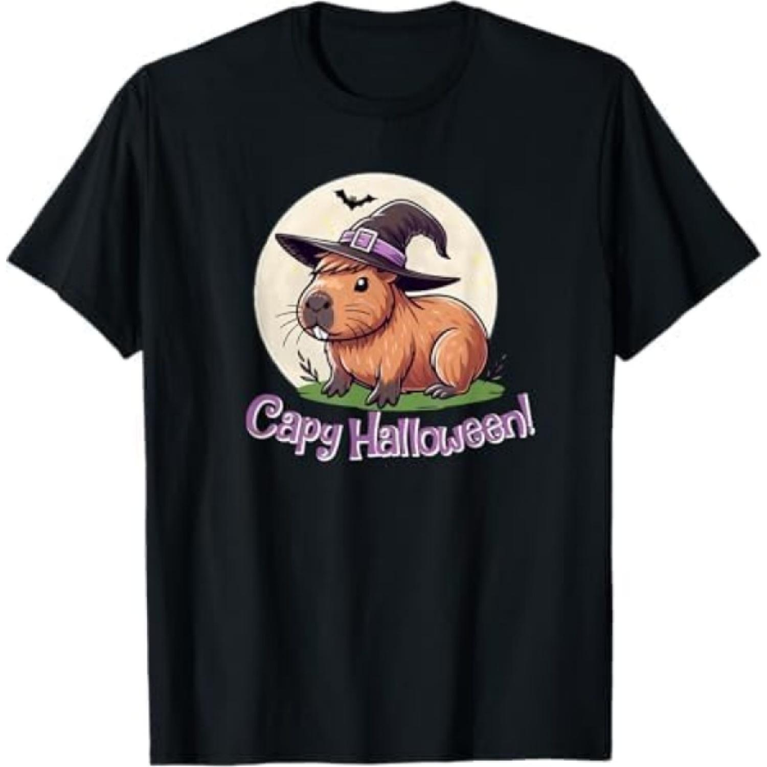 Capy Halloween Capybara T-Shirt BAOANH Mens Womens Tank Top Sweatshirt Hoodie Longsleeve Black XXXXXL разноцветный