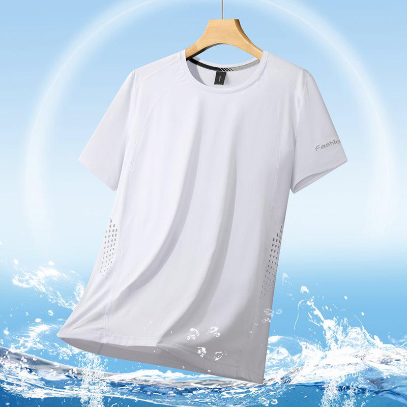 

Men s Summer Ice Silk Quick-Dry Short Sleeve Sports T-Shirt, Sizes L-7XL. 2XL