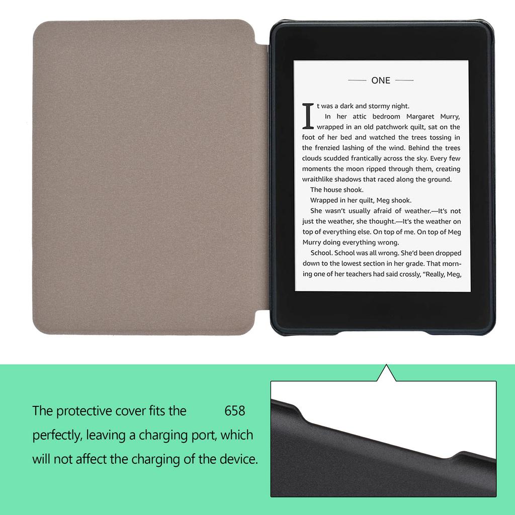 E-Book Ledertasche für Kindle 658(10. Generation, Veröffentlichung 2019)   Leichte Premium PU Leder Schutzhülle
