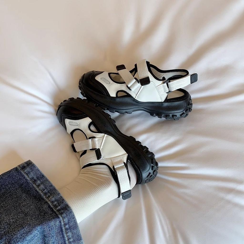 [Shei Su Yinyin] Ghost Horse Girl~ Leisure Sports Daddy Thick-soled Mary Jane Conch Sandals Women's Summer