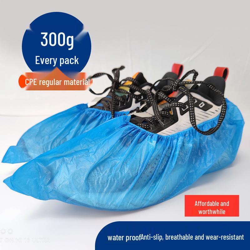 Thickened Non-Woven Disposable Shoe Covers - Extra Large, Full Elastic Fit for Adults and Children