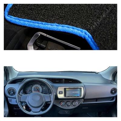 Dashmat Vitz 2012 2013 2014 2015-2017 Car Dashboard Cover Center Console Protector Carpet Dash Mat Sunshade Dashboard Cover(Left-Blue)