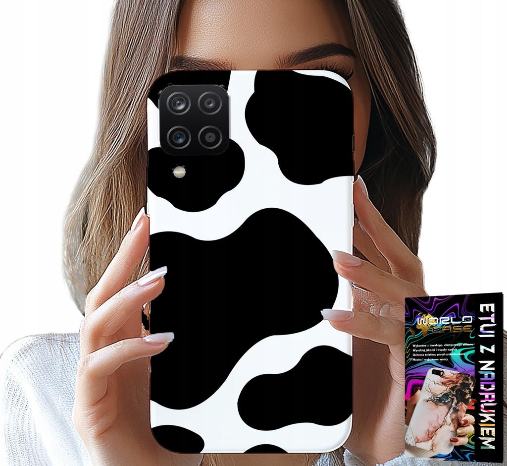 Etui Do Samsung Galaxy A22 5G - Czarno - Białe Łaty Krowa, Modne Wzory