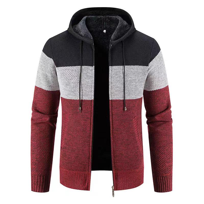 Cardigan en laine tricotée velours pour homme Automne/Hiver