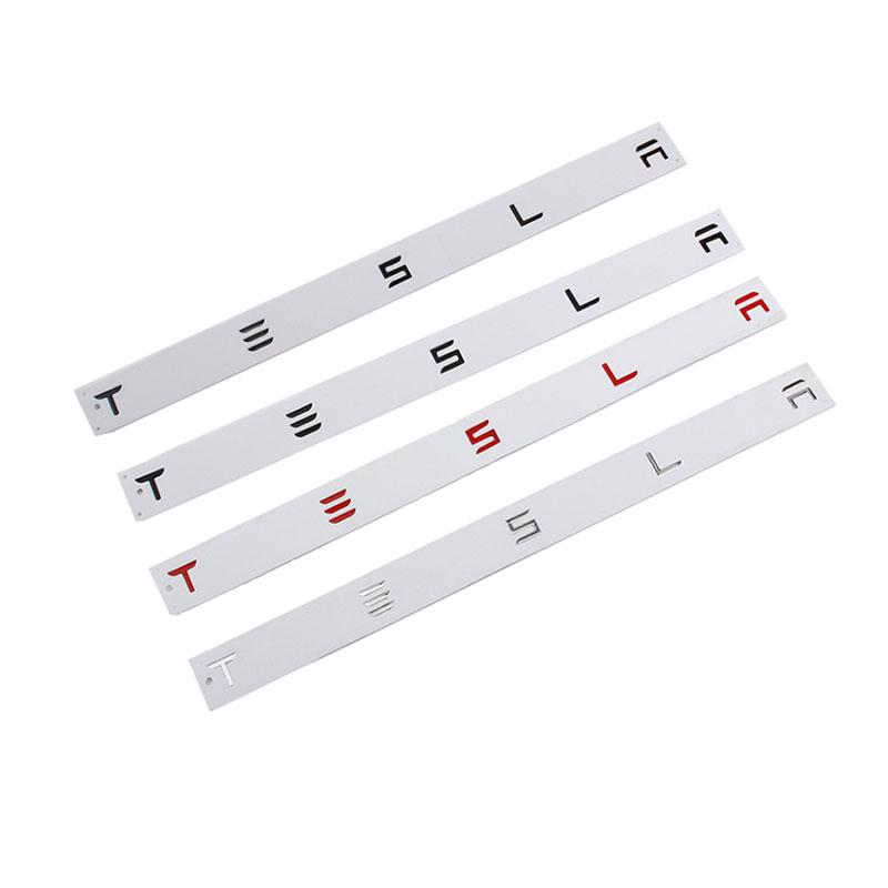 1 stk 3D ABS Logo Tesla Emblemer Bokstaver Bil Bagasjerom Merke Bakre Bokstavmerke Galvanisert For MODEL 3 MODEL S X Modifiserte tilbehør