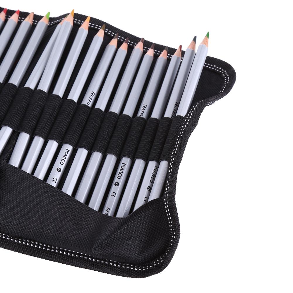 Black   Pencil Wrap   Case With Snap Strap (36 slots)