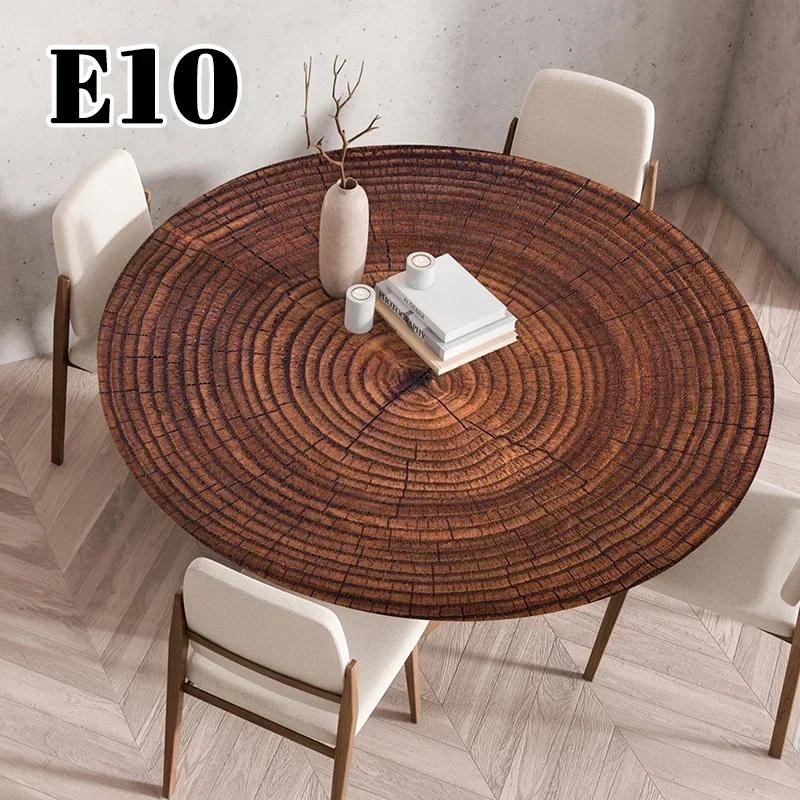 60/90/120Cm Wasserdichte Runde Tischdecke Ölfest Tischschutz Einstellbar Küche Esszimmer Hochzeitsparty Tischdecke Heimdekoration