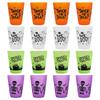 8/16Pcs Halloween Plastic Drinking Cup Boo Skull Trick or Treat Juice Cocktail Cups for Halloween Party Table Decor Supplies