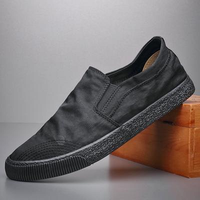 Neue Schuhe für Herren Atmungsaktive Canvas Freizeitschuhe Mode Camouflage Print Flache Skateboardschuhe Street Cool Slip-on Loafers