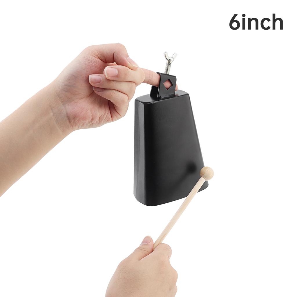 Iron 6 8 Inch Cowbell Drum Hoop Mount Up Down Includes Drum Key Holder Hand Percussion Professional Grade