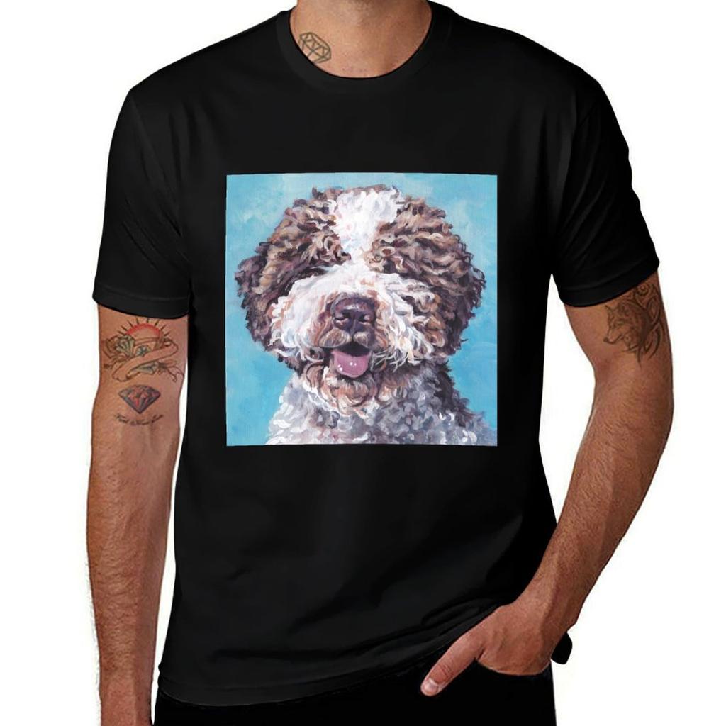 Lagotto Romagnolo Fine Art Painting T-Shirt t shirt man plain funny t shirts dark humor t shirts designer T-Shirt