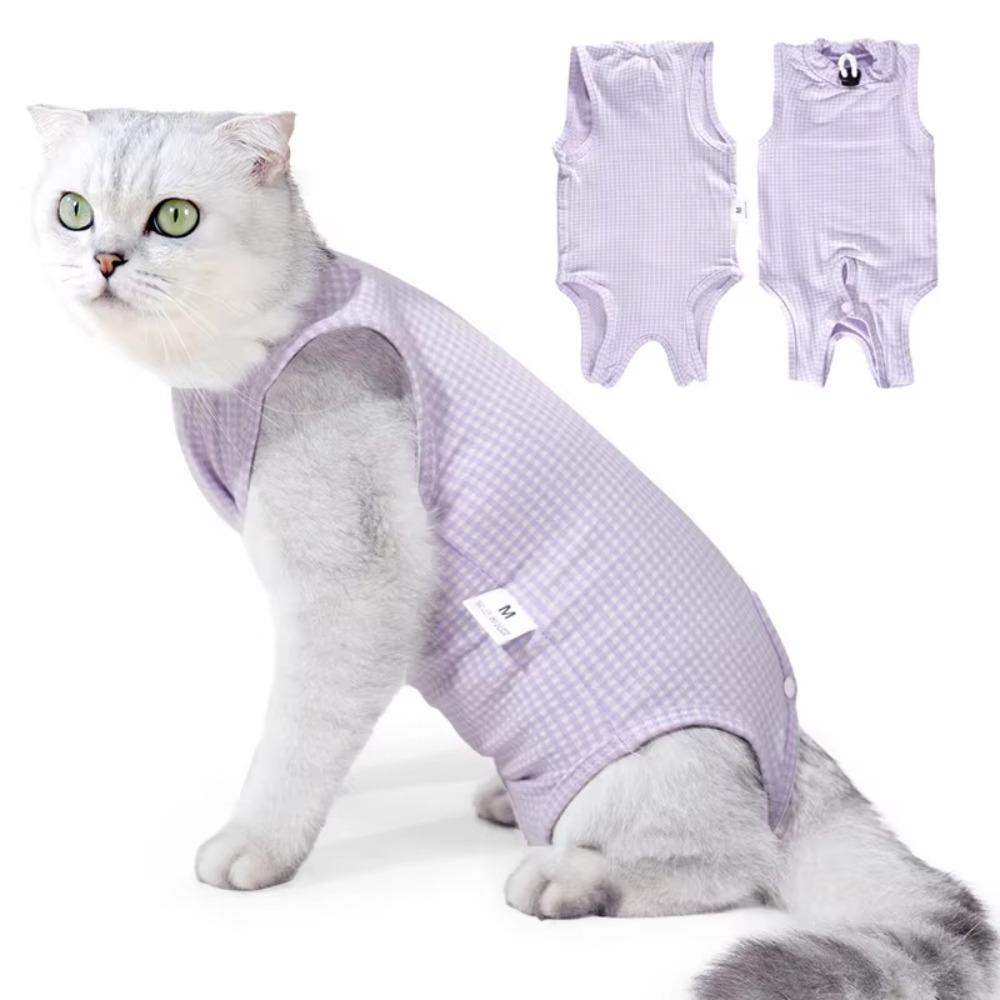 High Elastic Cat Sterilization Clothes Soft Cotton Recovery Onesie  Professional Use
